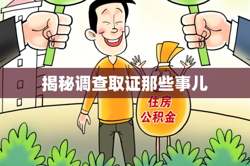 旌德揭秘调查取证那些事儿