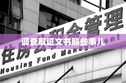 旌德调查取证文书那些事儿