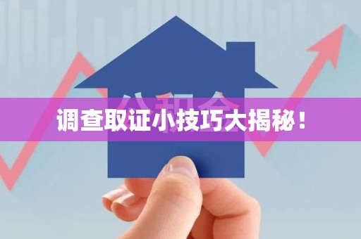 旌德调查取证小技巧大揭秘！
