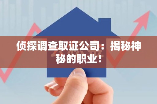 旌德侦探调查取证公司：揭秘神秘的职业！