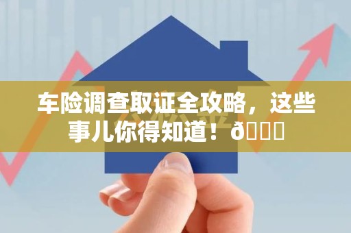 旌德车险调查取证全攻略，这些事儿你得知道！😎