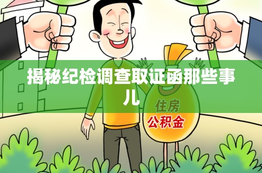 旌德揭秘纪检调查取证函那些事儿