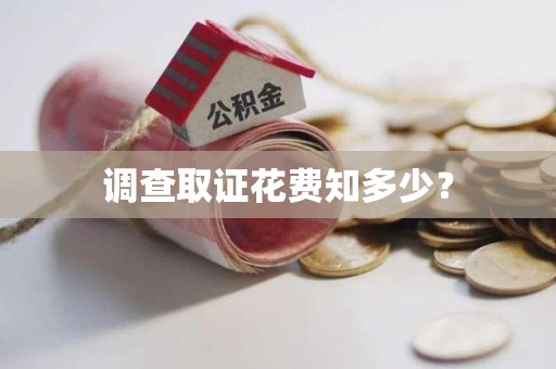 旌德调查取证花费知多少？