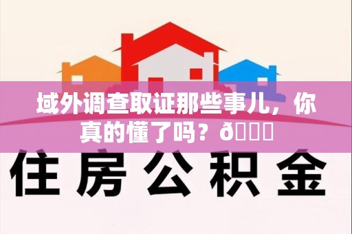 旌德域外调查取证那些事儿，你真的懂了吗？😎