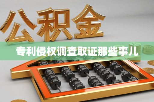 旌德专利侵权调查取证那些事儿