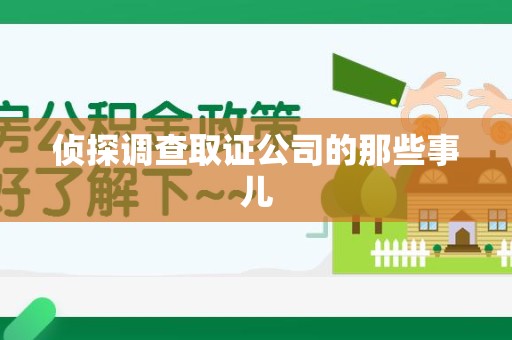 旌德侦探调查取证公司的那些事儿