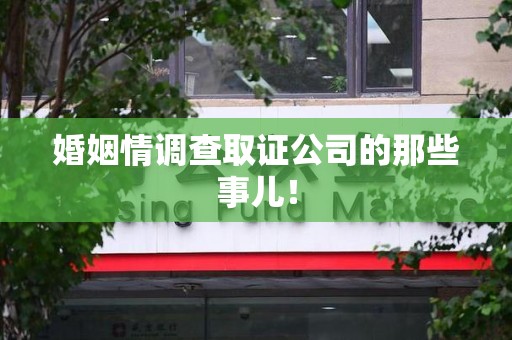 旌德婚姻情调查取证公司的那些事儿！